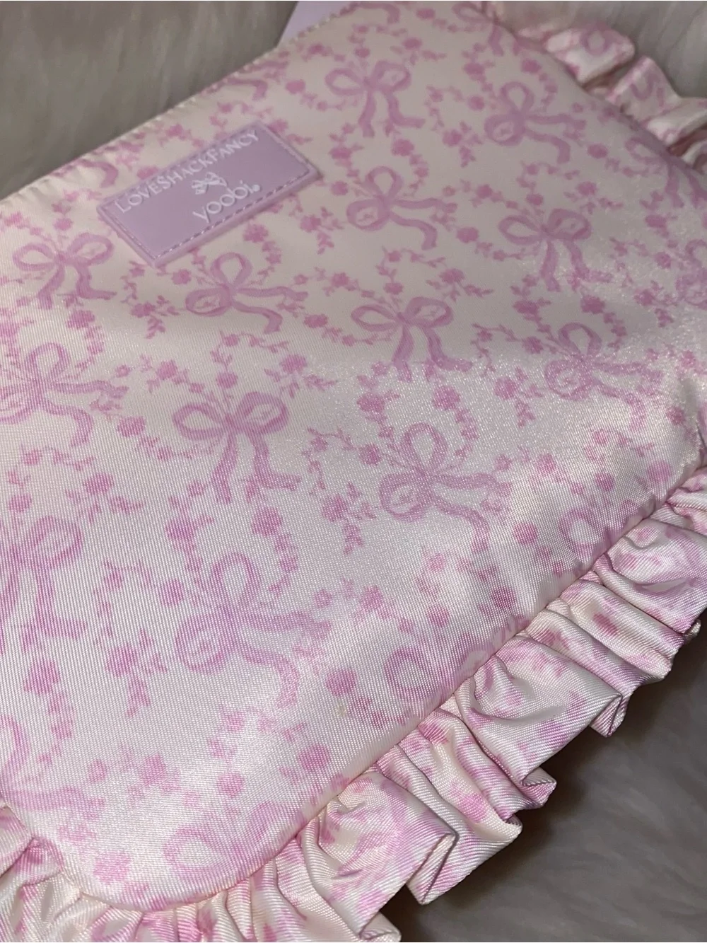 LoveShackFancy x Target - Yoobi Coquette Bow Flat Zip Pencil Case New